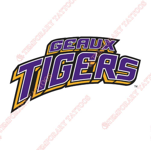 LSU Tigers Customize Temporary Tattoos Stickers NO.4909